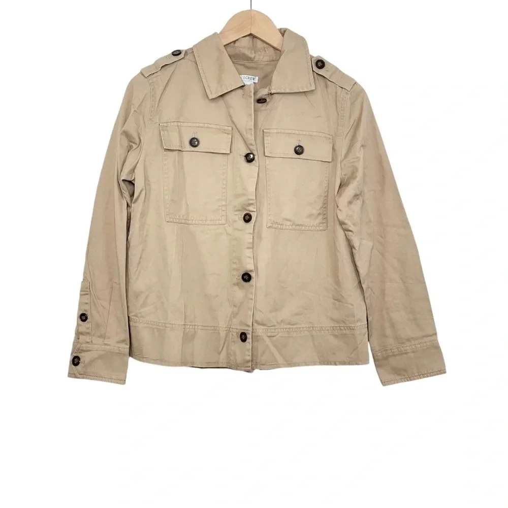 J. Crew Tan Utility Jacket XS Flaw